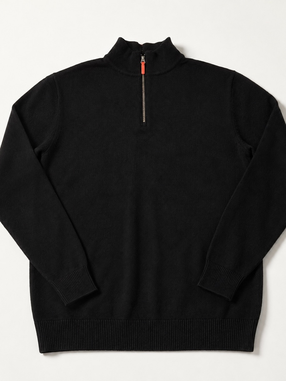 Men's Black Half-Zip Sweater